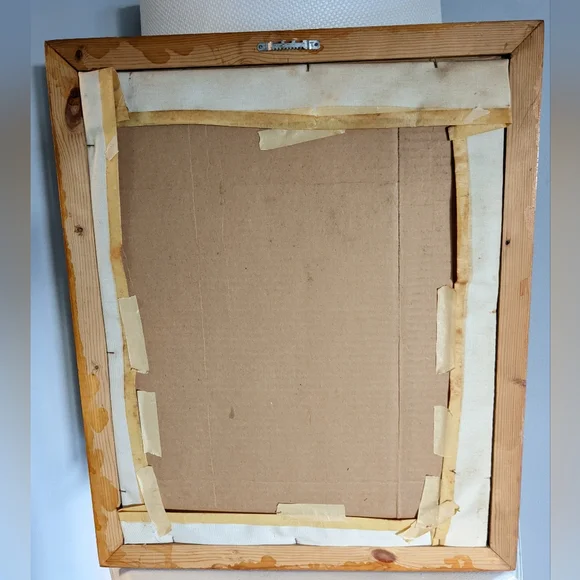 Vtg MCM Crewel‎ Needle Point Floral Bouquet Picture Large Wall Art 18" x 22" - Picture 9 of 14